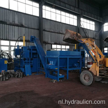 Horizontale 630ton staalvijlsel Recyclingbriketmachine